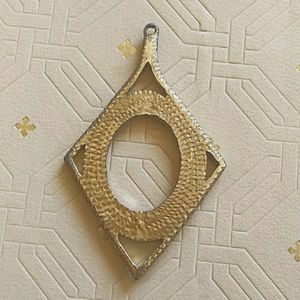 Antique vintage boho pendant retro frame for necklace